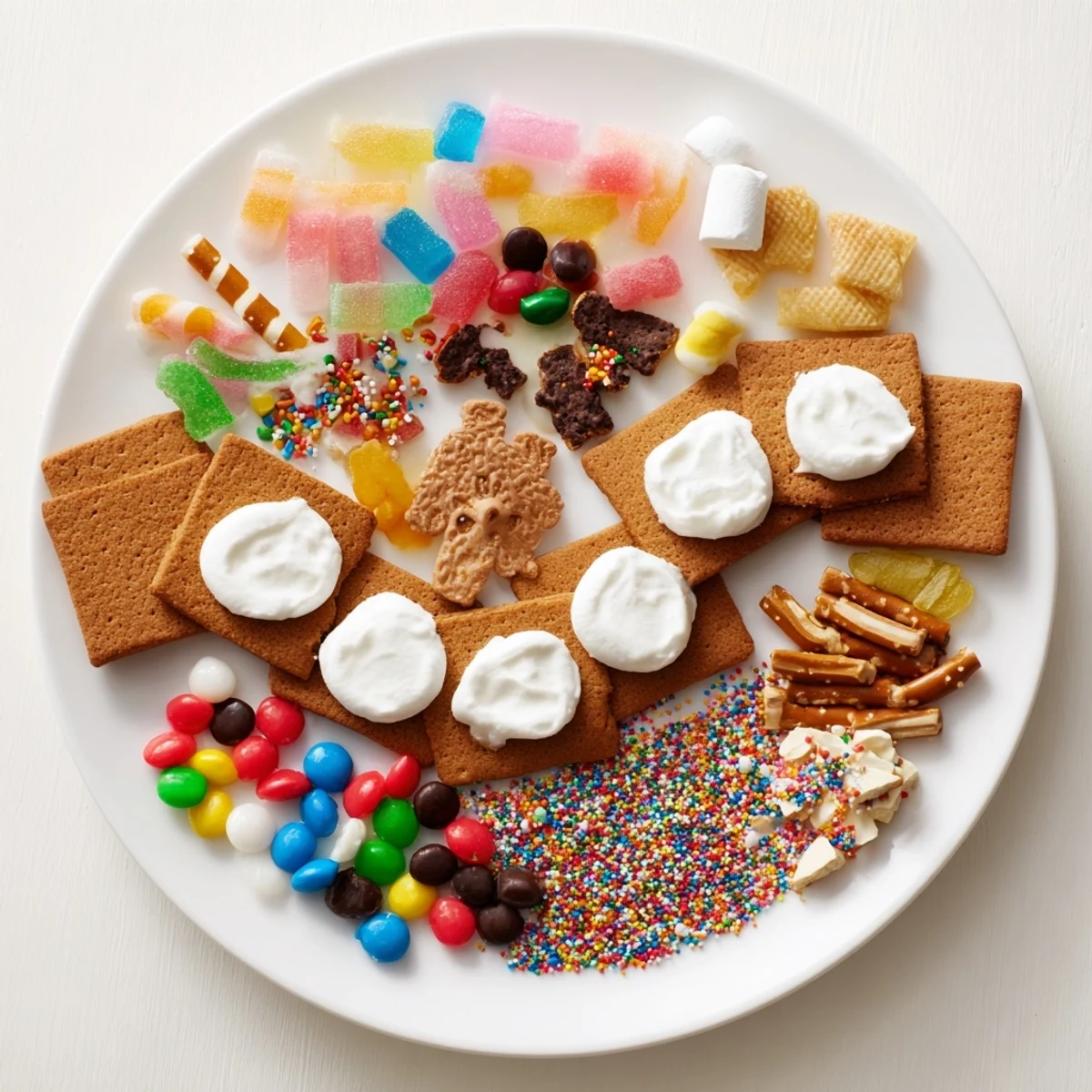 Vibrant treats lead along a gingerbread path, a playful Candy Land Gingerbread Path board display.