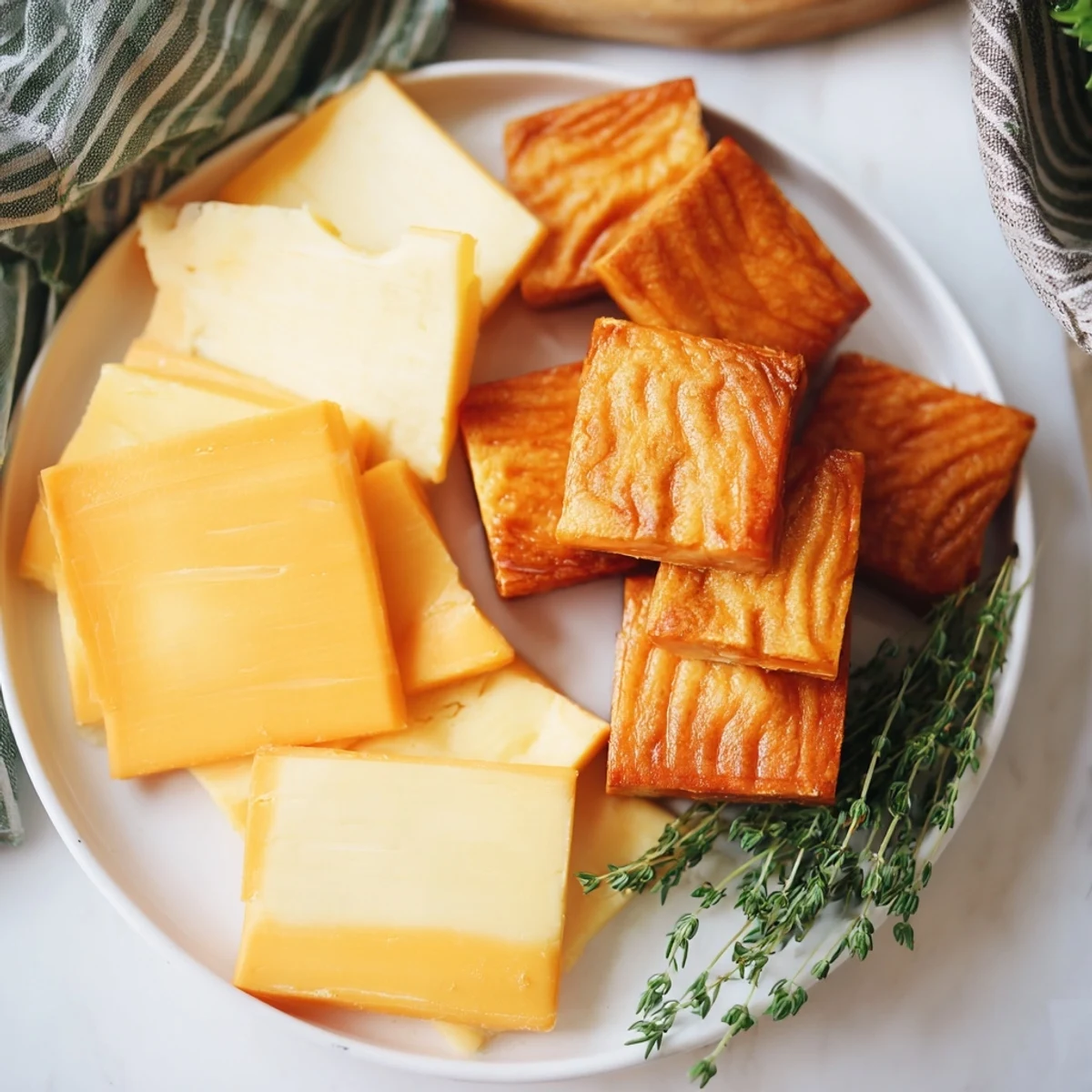 Dill pickles and sliced cheese appetizer, a colorful and simple party platter for quick entertaining.