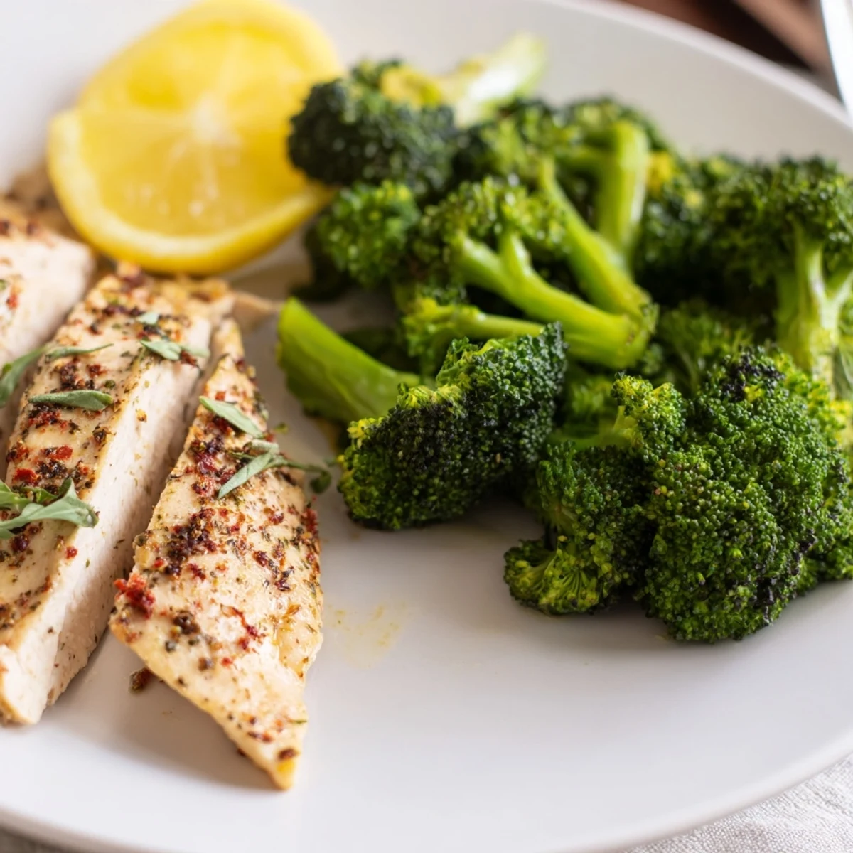 Steaming hot Microwave-Steamed Chicken and Broccoli, a healthy and easy weeknight dinner ready in minutes.