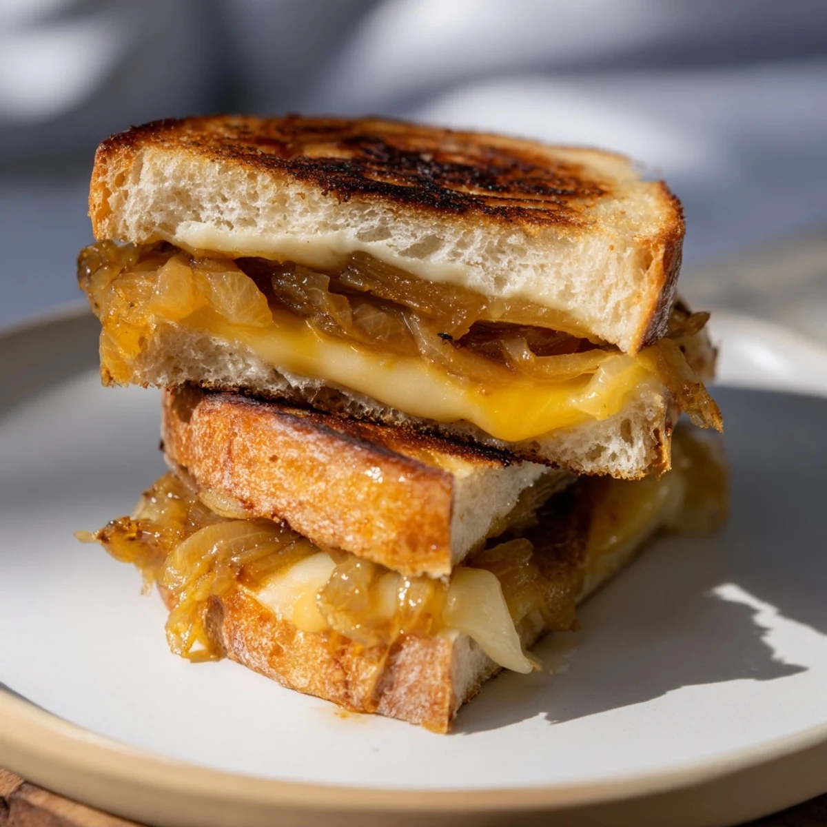 Melting Gruyère complements the sweet onions in this amazing Caramelized Onion and Gruyère Grilled Cheese sandwich.