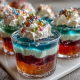 Rainbow Jello Cups for Kids