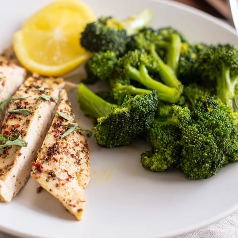 Steaming hot Microwave-Steamed Chicken and Broccoli, a healthy and easy weeknight dinner ready in minutes.