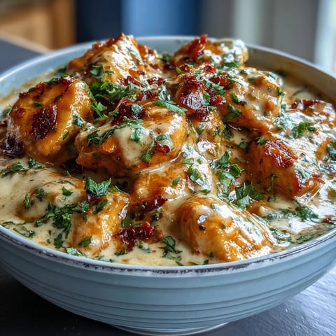 Creamy Easy Chicken Curry with tender chicken thighs simmered in a rich, golden sauce and garnished with fresh cilantro.