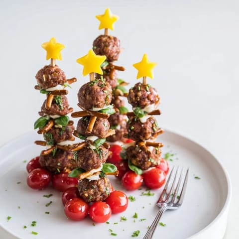 Mini Meatball Christmas Trees