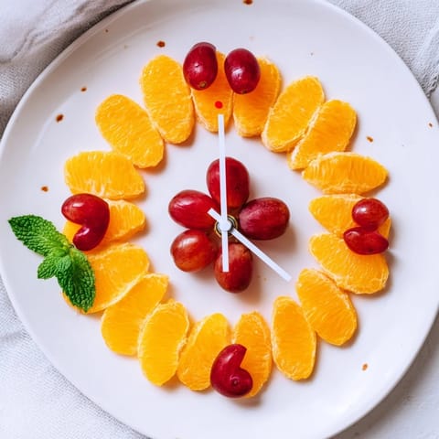 Grape Orange Slice Clock
