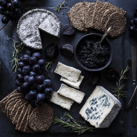 Monochrome Gray Stone Cheese Board