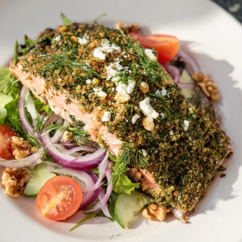 Herb-Crusted Salmon Salad