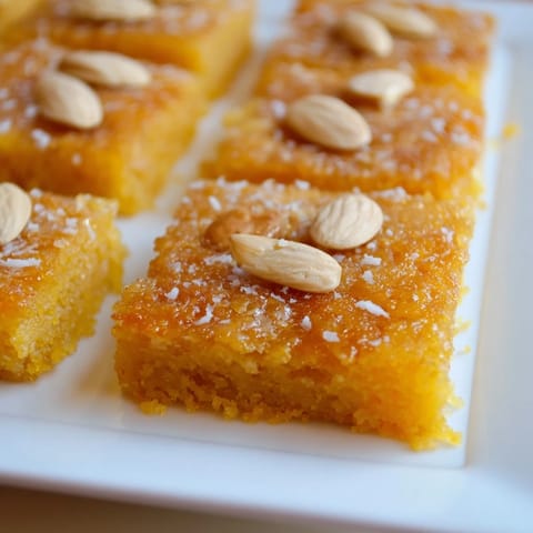 Egyptian Basbousa with Coconut