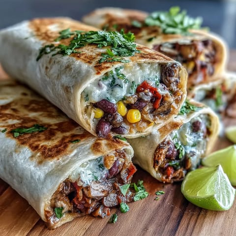 Golden-brown Veggie Burritos served with a side of creamy avocado slices and fresh salsa for dipping.