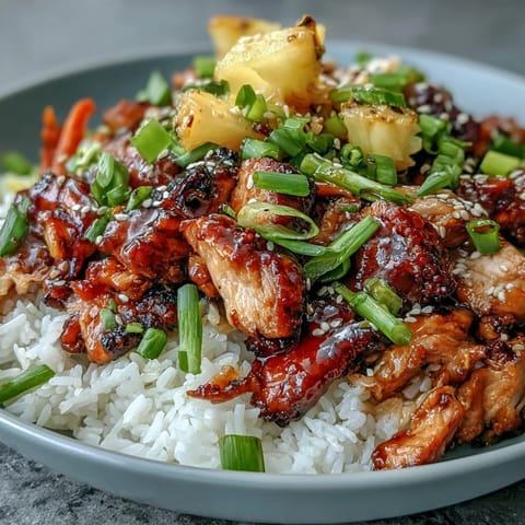 Teriyaki Chicken and Rice Bowl with glazed chicken, fluffy rice, and stir-fried veggies.