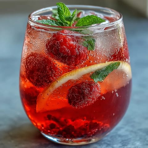 Raspberry Lemon Spritz Mocktail