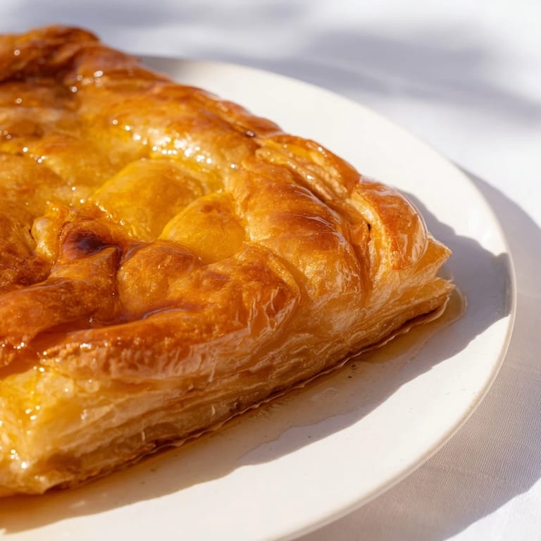 Crisp edges and layered inside define this delicious Moroccan Msemen, perfect for breakfast or tea.