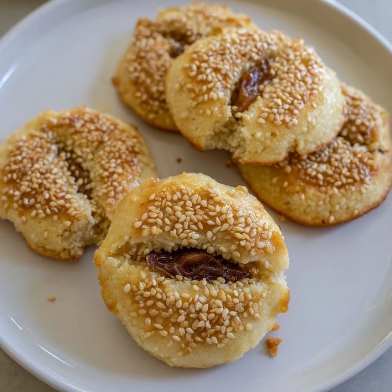 Enjoy these sweet, diamond-shaped Tunisian Makroudh cookies, served warm and drizzled with honey syrup.