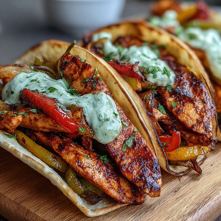 Close-up of juicy Easy Chicken Fajitas ingredients, showcasing marinated chicken strips and vibrant sliced vegetables.