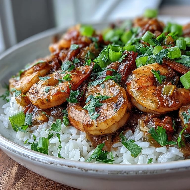 A bowl of Classic New Orleans Étouffée, its spicy, aromatic sauce ready to be scooped up with crusty bread.