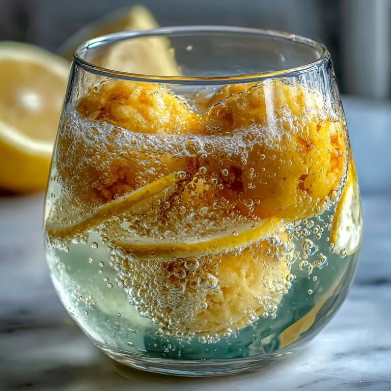 Chilled lemon sorbet topped with Limoncello and effervescent sparkling water, served in frosted glasses for a bubbly, tangy treat.