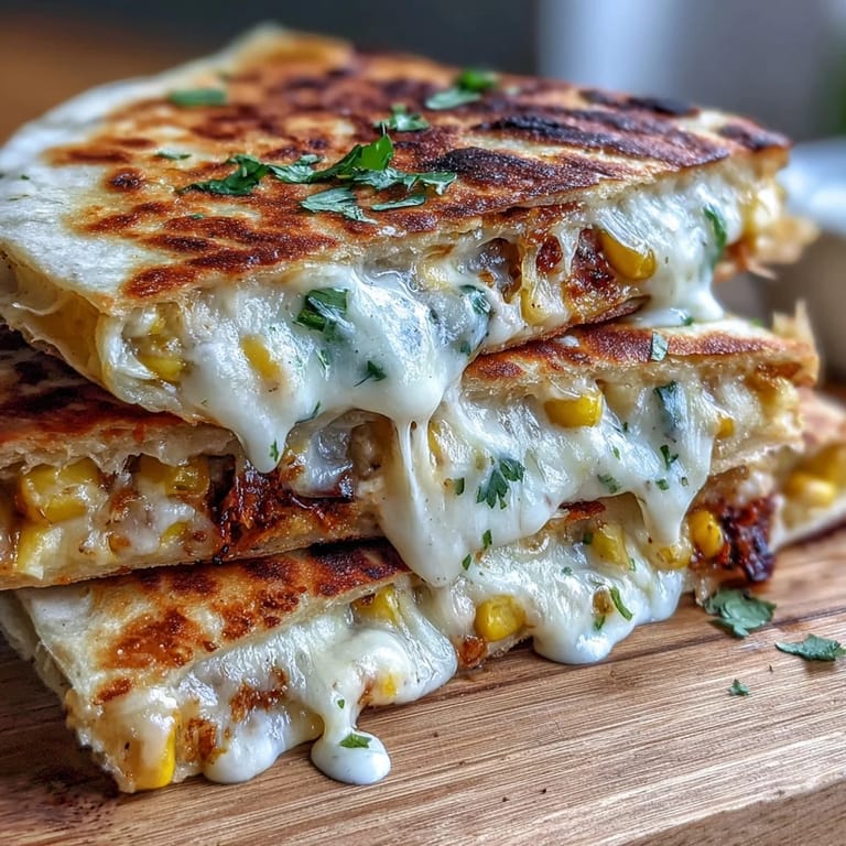 Crispy flour tortillas filled with Mexican street corn mix, served with smoky chipotle crema and fresh lime wedges for a bold bite.