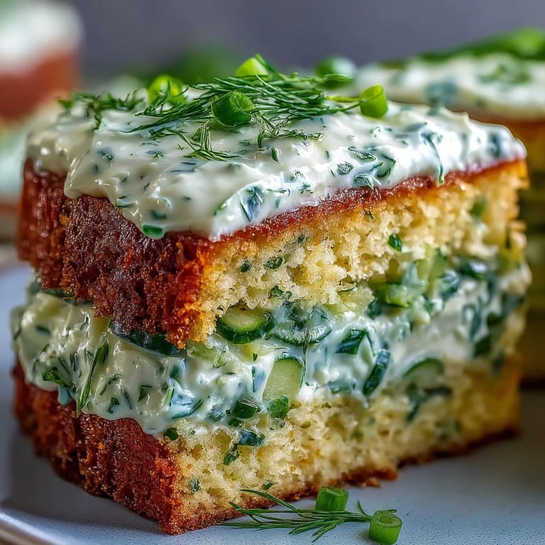 Moist, pickle-infused Pickle Cake, perfectly frosted, ready for guests.