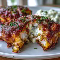 Crispy Southern fried catfish fillets with zesty remoulade sauce, a soul food classic on a rustic wooden plate.