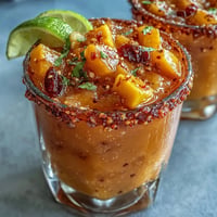 Vibrant Cinco de Mayo Mangonada mocktail cup layered with tangy chamoy and zesty lime.